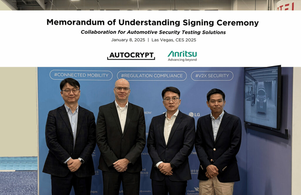 Anritsu and AUTOCRYPT Sign MOU at CES 2025